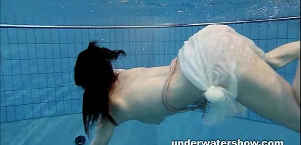  Andrea shows nice body underwater